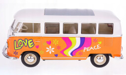 Welly Volkswagen T1 Bus (1963) Love & Peace 1:24 Oranžový